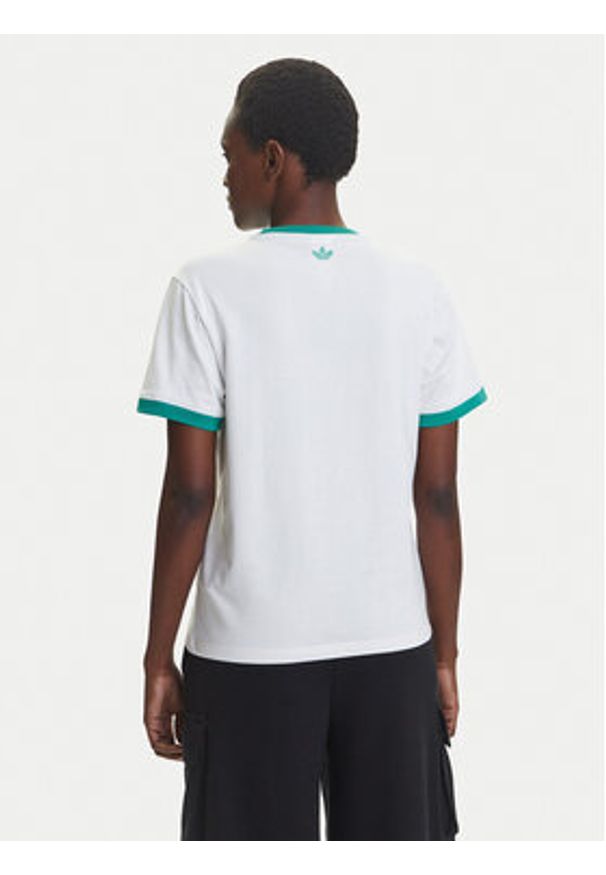 Adidas - adidas T-Shirt Retro Tennis JY0276 Biały Regular Fit. Kolor: biały. Materiał: bawełna. Styl: retro