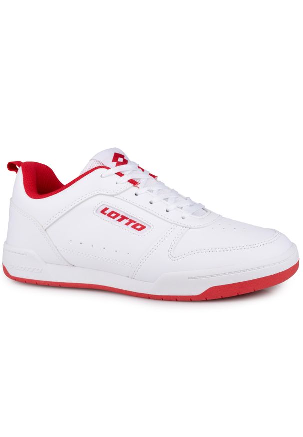 LOTTO - Buty sneakersy sportowe unisex Lotto TOCO. Kolor: czerwony, biały, wielokolorowy. Sport: turystyka piesza