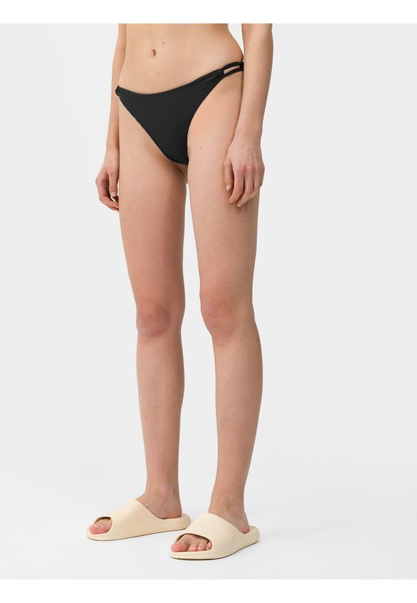 4f - 4F Dół od bikini z materiałów z recyklingu damski XL. Stan: obniżony. Kolor: czarny. Materiał: materiał