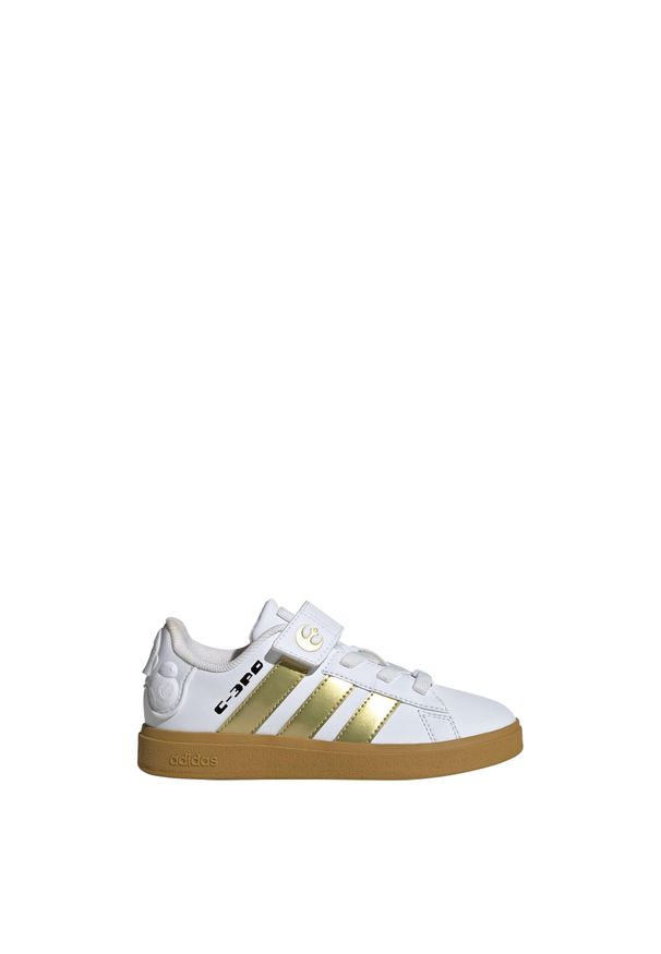 Buty Adidas Star Wars Grand Court 2.0 Children. Kolor: wielokolorowy, żółty, brązowy, biały, zielony. Wzór: motyw z bajki. Sport: tenis