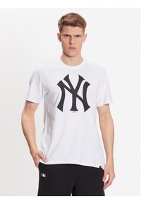 47 Brand T-Shirt MLB New York Yankees Imprint 47 Echo Tee BB017TEMIME544103WW Biały Regular Fit. Kolor: biały. Materiał: bawełna