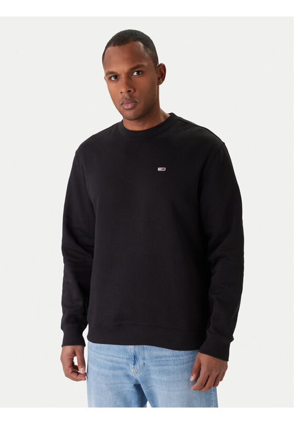 Tommy Jeans Bluza DM0DM20741 Czarny Regular Fit. Kolor: czarny. Materiał: bawełna
