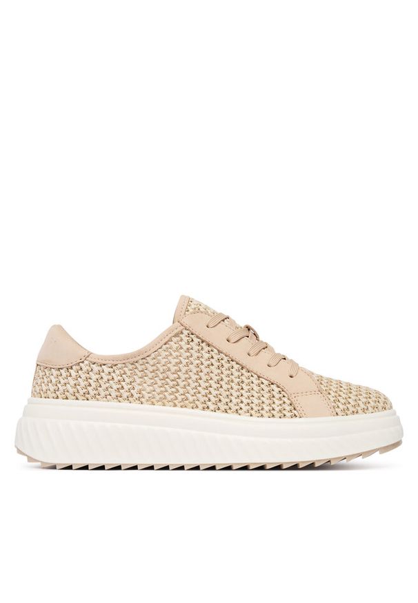 Sneakersy Caprice. Kolor: beżowy