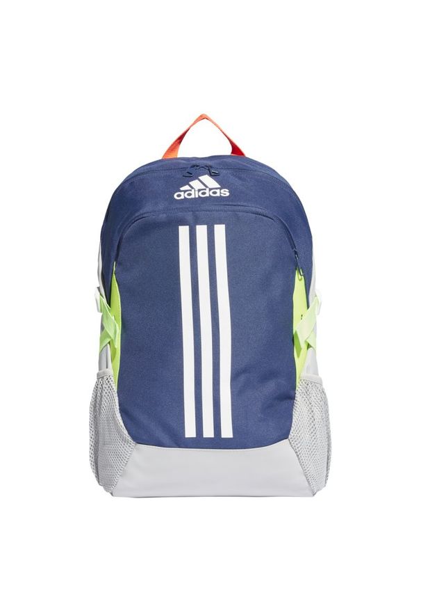 Adidas - Plecak adidas Power 5 Backpack FJ9254. Materiał: poliester, tkanina. Wzór: paski, ze splotem. Styl: casual, sportowy