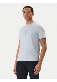 Calvin Klein T-Shirt LV04RF853G Błękitny Regular Fit. Kolor: niebieski. Materiał: bawełna #1