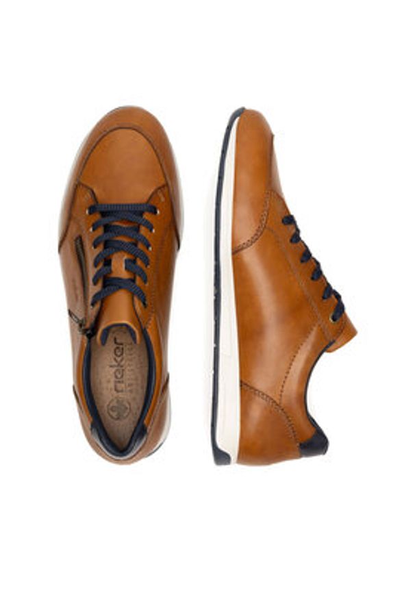 Rieker Półbuty 11903-24 Brązowy. Kolor: brązowy. Materiał: skóra