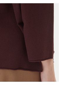 Kontatto Sweter 3M0801C Bordowy Regular Fit. Kolor: czerwony. Materiał: wiskoza