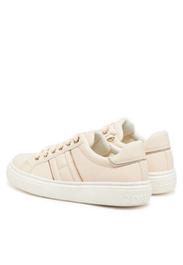 TOMMY HILFIGER - Tommy Hilfiger Sneakersy Low Cut Lace-Up Sneake 3A9-33745-1439 Różowy. Kolor: różowy. Materiał: skóra