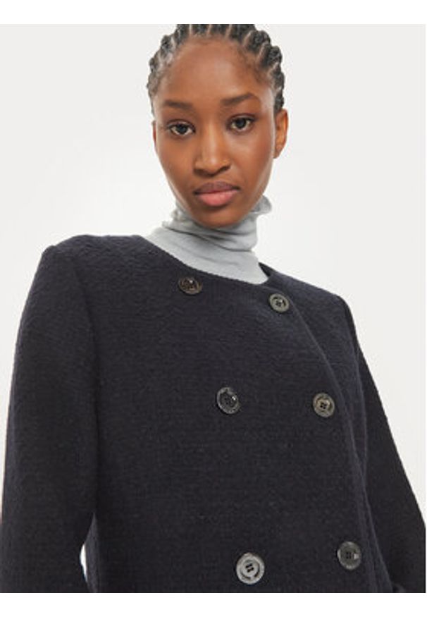 MICHAEL Michael Kors Płaszcz wełniany 77B6754M12 Czarny Slim Fit. Kolor: czarny. Materiał: syntetyk, wełna