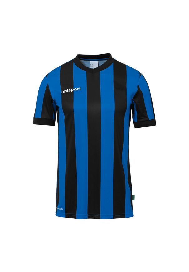 UHLSPORT - Koszulka dziecięca w paski Uhlsport Retro Stripe. Kolor: wielokolorowy, niebieski, czarny. Wzór: paski. Sport: piłka nożna