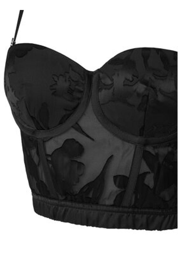 Guess Gorset O5BC06 W4700 Czarny. Kolor: czarny. Materiał: syntetyk, wiskoza
