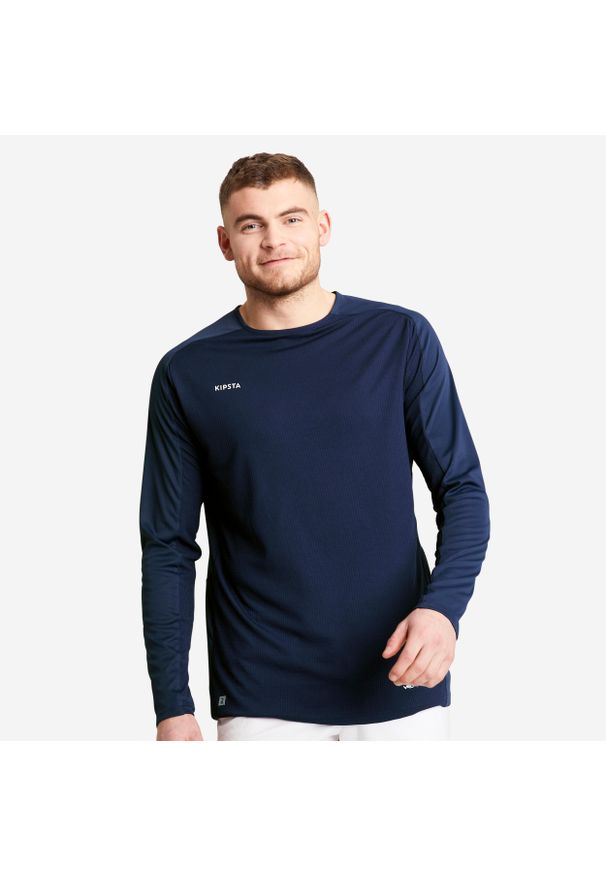 KIPSTA - Koszulka do piłki nożnej z długim rękawem Kipsta Viralto Club. Kolor: niebieski. Materiał: materiał. Długość rękawa: długi rękaw. Długość: długie. Sport: piłka nożna
