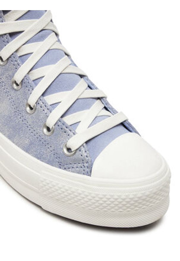 Converse Trampki Chuck Taylor All Star Lift Platform Suede Shimmer Hi A11549C Fioletowy. Kolor: fioletowy. Materiał: zamsz, skóra. Obcas: na platformie