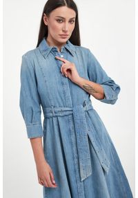 Marella - Sukienka szmizjerka jeansowa Giambo MARELLA. Materiał: jeans. Typ sukienki: szmizjerki #2