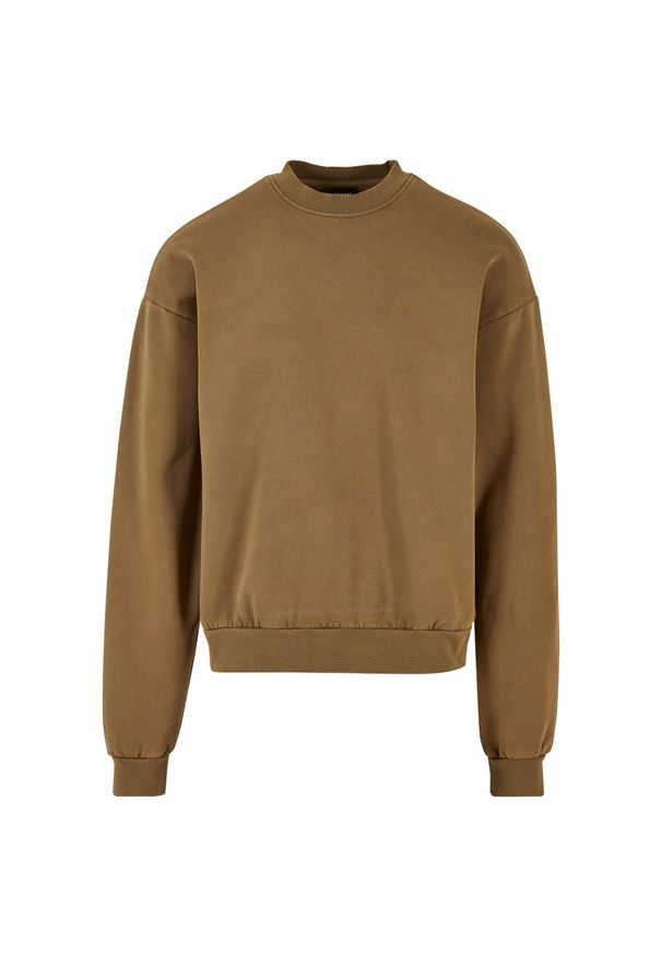 Bluza z okrągłym dekoltem Urban Classics Acid Washed. Kolor: zielony