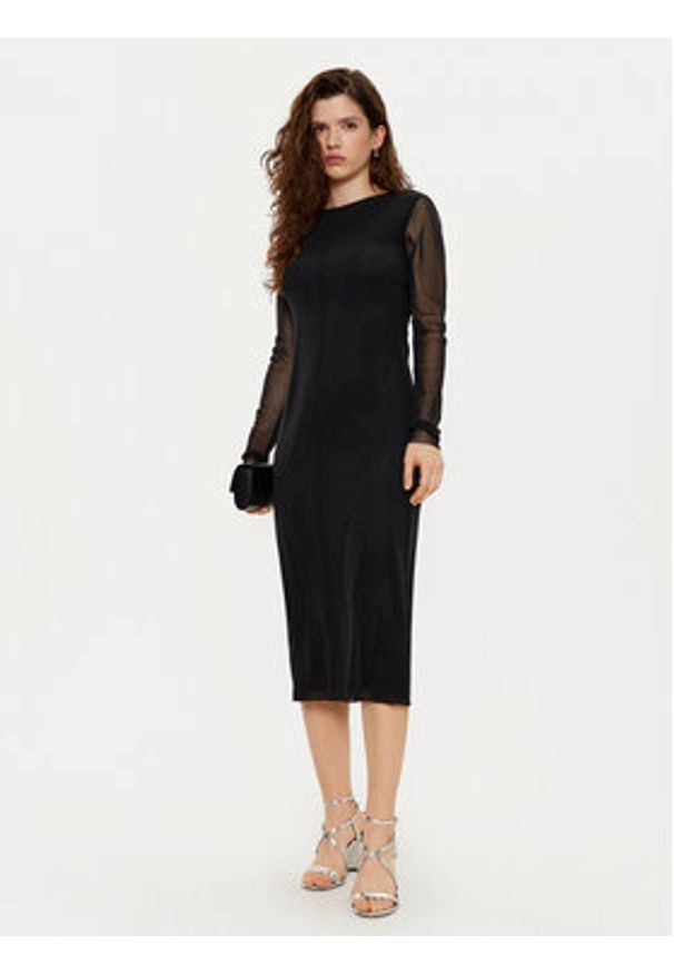 JOOP! Sukienka koktajlowa 10018885 30044844 Czarny Slim Fit. Kolor: czarny. Materiał: syntetyk. Styl: wizytowy