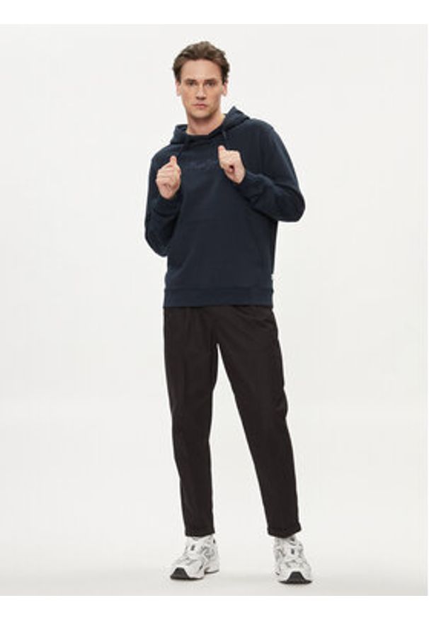 Pepe Jeans Bluza Joe Hoodie PM582573 Granatowy Regular Fit. Kolor: niebieski. Materiał: bawełna