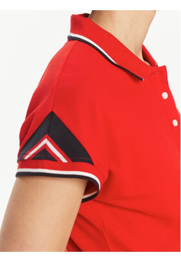 TOMMY HILFIGER - Tommy Hilfiger Sukienka codzienna WW0WW41269 Czerwony Regular Fit. Okazja: na co dzień. Kolor: czerwony. Materiał: bawełna. Typ sukienki: proste. Styl: casual