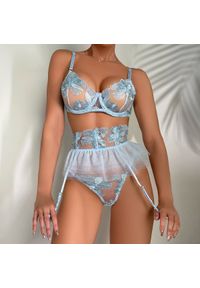 Intica - Komplet bielizny z haftem na romantyczne wieczory Neile. Kolor: czarny. Materiał: materiał. Wzór: haft #2