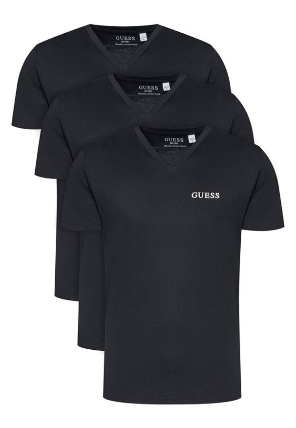 Guess Komplet t-shirtów U5BG58 KCAM1 Czarny Regular Fit. Kolor: czarny. Materiał: bawełna