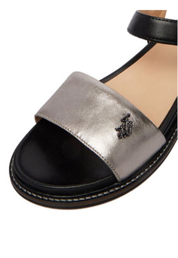 U.S. Polo Assn. Sandały EO-ADELI001W/6L1 Srebrny. Kolor: srebrny. Materiał: skóra