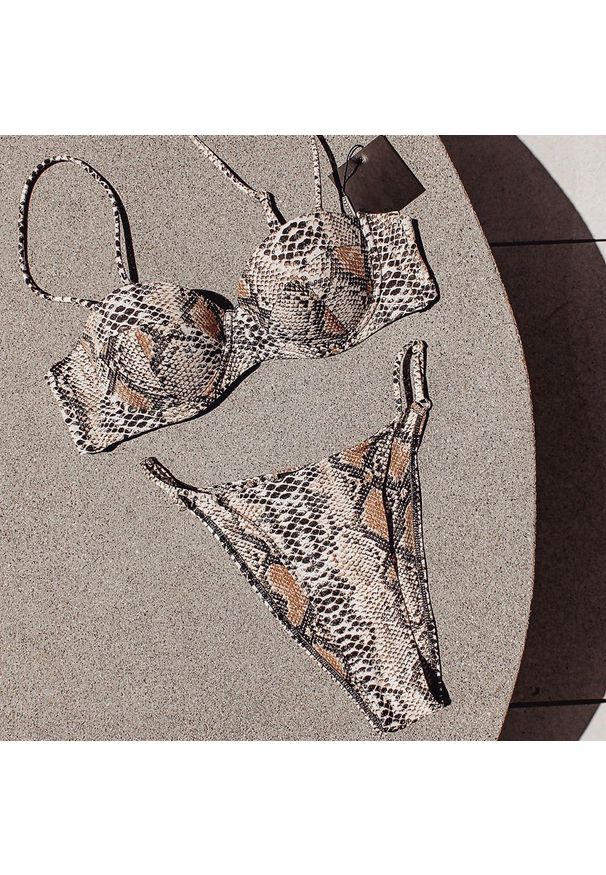 Intica - Dwuczęściowy strój kąpielowy wężowy wzór plaża basen Kathyrn. Materiał: materiał