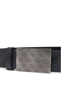 Guess Pasek Męski BM7850 P5440 Granatowy. Kolor: niebieski. Materiał: skóra