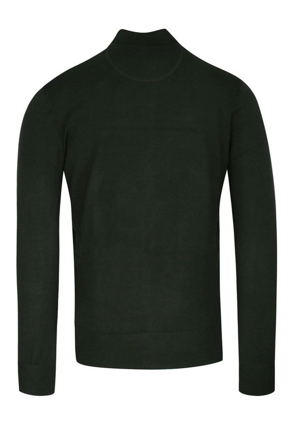 Brave Soul - Sweter Zielony, Khaki, ze Stójką, Zapinany na Zamek, Ściągacze, Męski -BRAVE SOUL. Typ kołnierza: kołnierzyk stójkowy. Kolor: zielony, wielokolorowy, brązowy. Materiał: poliamid, wiskoza. Sezon: zima, jesień. Styl: elegancki