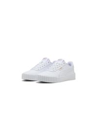 Puma - Buty damskie PUMA Carina 3.0. Kolor: biały. Materiał: skóra, tkanina