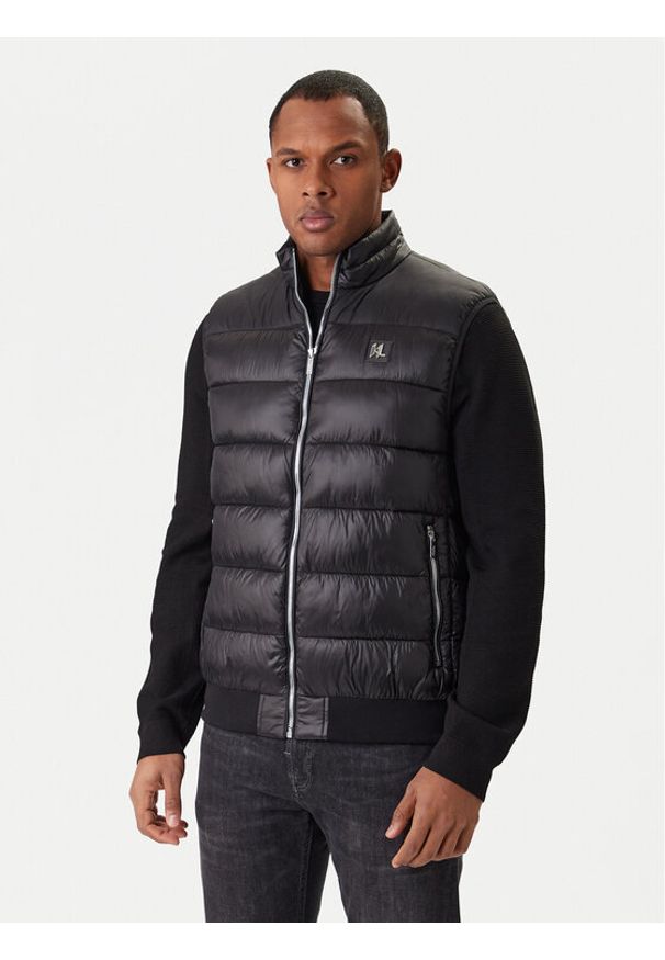 Karl Lagerfeld - KARL LAGERFELD Kamizelka 505091 561590 Czarny Regular Fit. Typ kołnierza: dekolt w karo. Kolor: czarny. Materiał: syntetyk