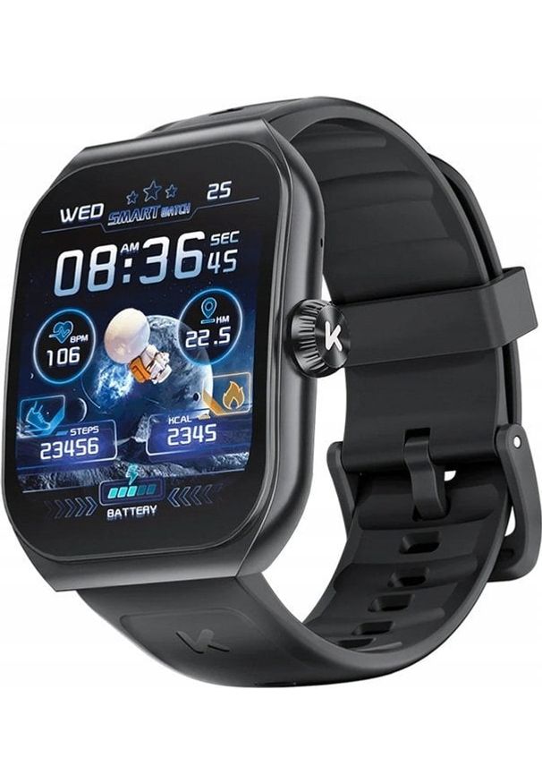 Smartwatch Kumi KU7 Czarny (KU-KU7/BK). Rodzaj zegarka: smartwatch. Kolor: czarny