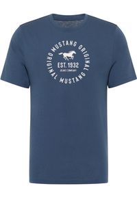 Męski T-Shirt Mustang Style Alex Dark Denim 1017992 5242. Materiał: denim #1