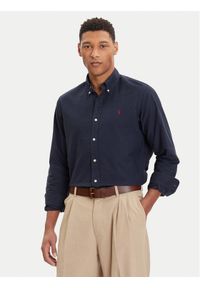 Polo Ralph Lauren Koszula Bsr 710772290 Granatowy Custom Fit. Typ kołnierza: polo. Kolor: niebieski. Materiał: bawełna