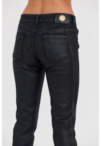 Just Cavalli - JUST CAVALLI Skinny Czarne jeansy z połyskiem. Kolor: czarny