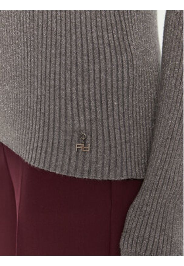 Artigli - ARTIGLI Sweter ACMA000110 Szary Slim Fit. Kolor: szary. Materiał: wiskoza