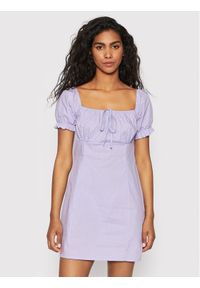 Brave Soul Sukienka letnia LDRW-272NANCY Fioletowy Regular Fit. Kolor: fioletowy. Materiał: bawełna. Sezon: lato #1