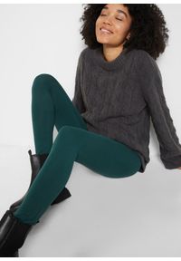 bonprix - Legginsy (2 pary). Kolor: czerwony. Materiał: bawełna. Długość: długie #2