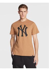 47 Brand T-Shirt Imprint Echo BB017TEMIME568334QL Brązowy Regular Fit. Kolor: brązowy. Materiał: bawełna