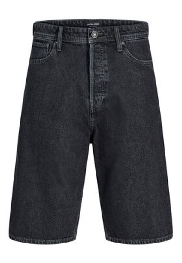 Jack & Jones - Jack&Jones Szorty jeansowe Iron 12278463 Czarny Baggy Fit. Kolor: czarny. Materiał: bawełna