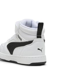 Puma - Buty do chodzenia dla dzieci PUMA Rebound V6 Mid. Kolor: czarny, biały, wielokolorowy. Sport: turystyka piesza