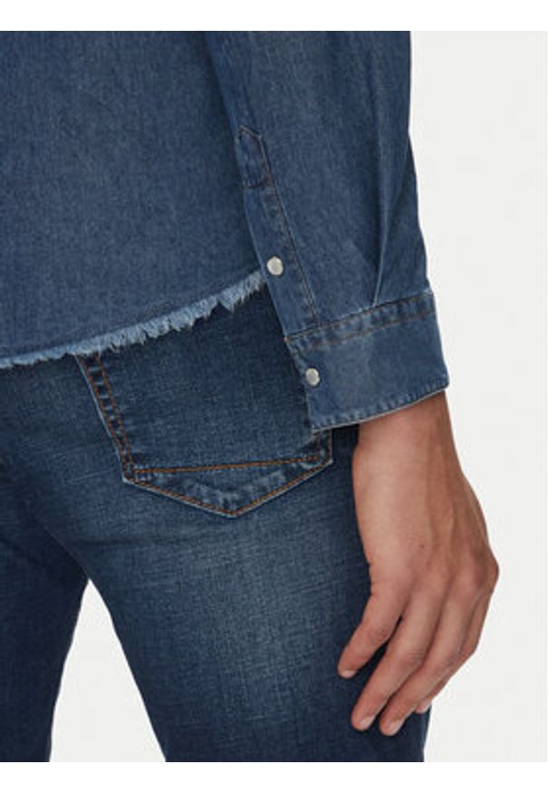 Liu Jo Koszula jeansowa QA5294 D0256 Niebieski Regular Fit. Kolor: niebieski. Materiał: bawełna