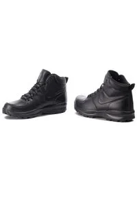 Nike - Buty NIKE - Manoa Leather 454350 003 Black/Black/Black. Kolor: czarny. Materiał: skóra #2