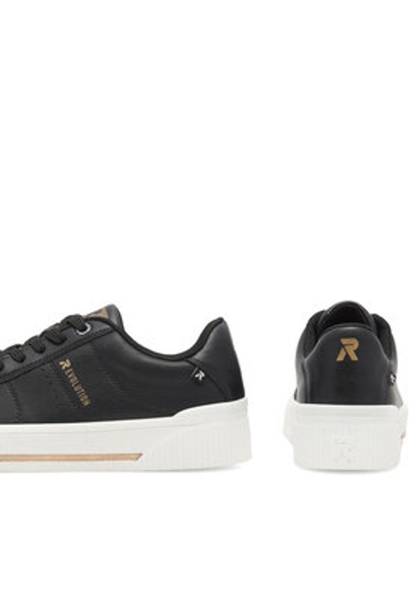 Rieker Revolution Lifestyle Sneakersy W0702-00 Czarny. Kolor: czarny. Materiał: skóra