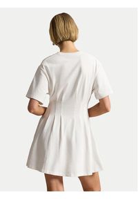 Polo Ralph Lauren Sukienka codzienna 211A96342002 Biały Slim Fit. Okazja: na co dzień. Typ kołnierza: polo. Kolor: biały. Materiał: bawełna. Typ sukienki: proste. Styl: casual #4