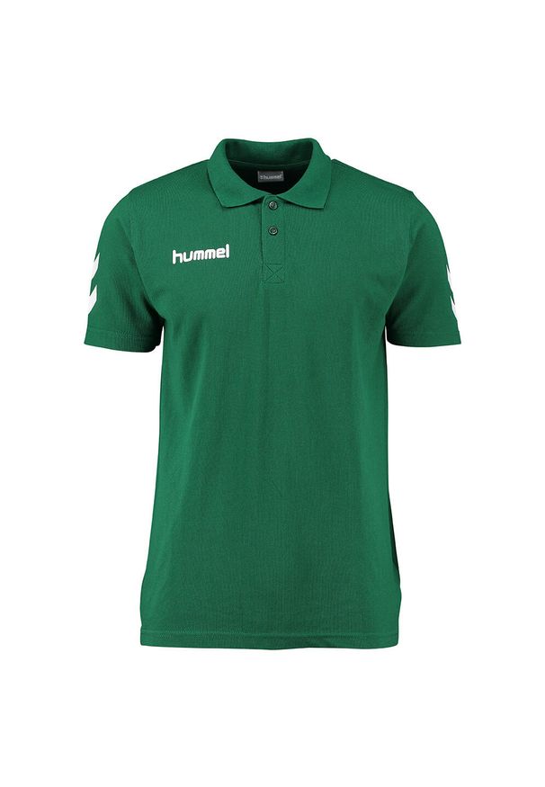 Koszulka polo sportowa męska Hummel CORE COTTON POLO. Typ kołnierza: polo. Kolor: zielony