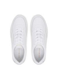TOMMY HILFIGER - Tommy Hilfiger Sneakersy Casual Cupsole FW0FW08689 Biały. Okazja: na co dzień. Kolor: biały. Materiał: skóra #5