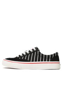 Tommy Jeans Tenisówki Skate Canvas Stripes EM0EM01153 Czarny. Kolor: czarny. Materiał: materiał #3