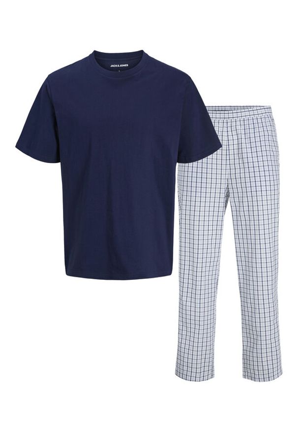 Jack & Jones - Jack&Jones Piżama Florence 12282813 Niebieski Regular Fit. Kolor: niebieski. Materiał: bawełna