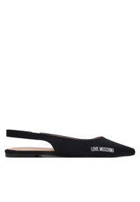 Love Moschino - LOVE MOSCHINO Baleriny JA11021G0MIM0000 Czarny. Kolor: czarny. Materiał: materiał