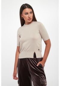 Liu Jo - Sweter damski wełniany LIU JO. Materiał: wełna